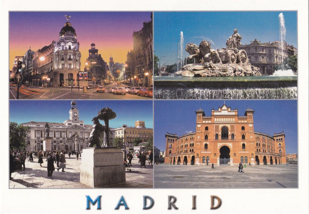 madrid spain postcards